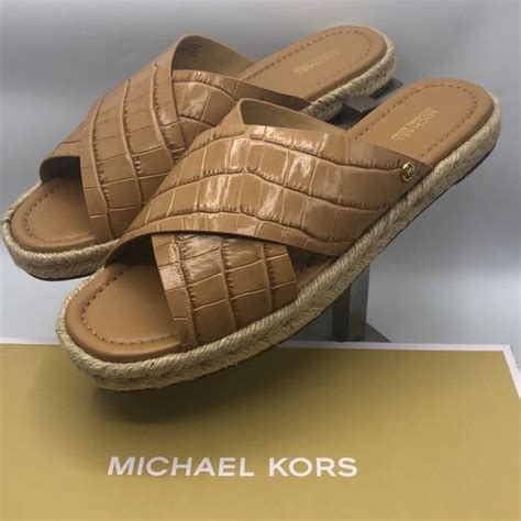 michael kors linden slide|michael kors slides size 11.